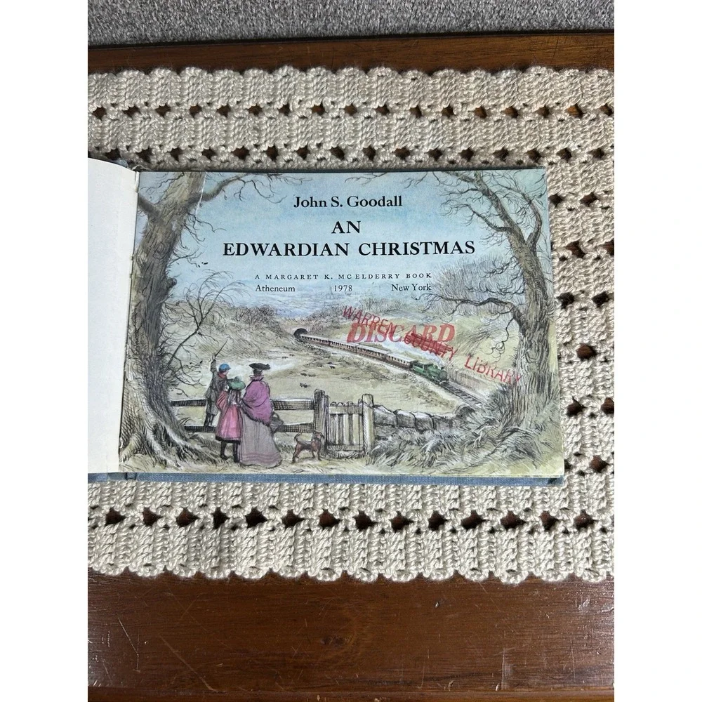 An Edwardian Christmas by John S Goodall Vintage Childrens Hardcover Book 1978